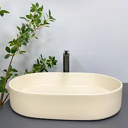 Умивальник VBI Verona 70 beige matt накладний VBI-011306 - мініатюра 5