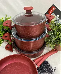 Набір посуду O.M.S. Collection 3005 Red 7 предметів - мініатюра 4
