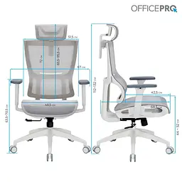 Офісне крісло OfficePro Elegant OC660-W-LG-LG (OC660-W-LG-LG) - мініатюра 13