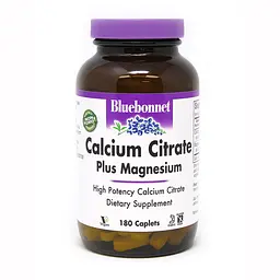 Вітаміни та мінерали Bluebonnet Nutrition Calcium Citrate Plus Magnesium, 180 капсул