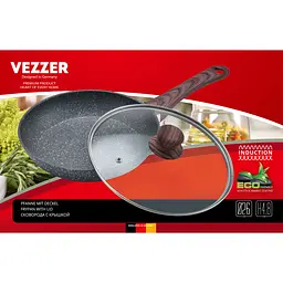 Уцінка. Пательня Vezzer кована з кришкою 26 см (VZ2014)  - мініатюра 7