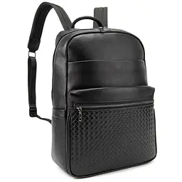 Чоловічий шкіряний рюкзак чорний Tiding Bag A25F-2418A