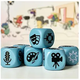 Аксесуар Lord of Boards Набір металевих кубів до гри Камера! Мотор! 6 шт. (LOB2209UA_dice)