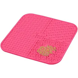 Миска-килимок для собак та котів Waudog Silicone для злизування 190х190х10 мм рожевий - мініатюра 4