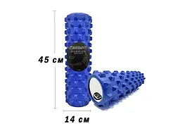 Масажний ролик Grid Roller PRO 45 см Синій EasyFit fit0024973