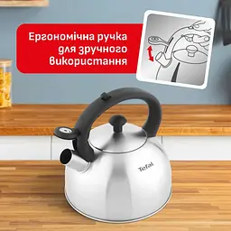 Чайник зі свистком Tefal Duetto+ 2.5 л сірий (N4210310) - мініатюра 5