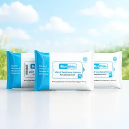 Вологі рушники універсальні Blue White Body Cleaning Towels 50 шт. Великі вологі серветки для тіла - мініатюра 3