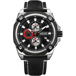 Годинник Megir Silver Black MG2054 (ML2054GBK-1)