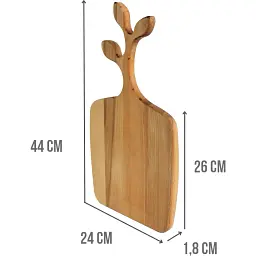 Дошка обробна Brizoll Olive бук з ручкою 26x24х1.8 см (D017) - мініатюра 2