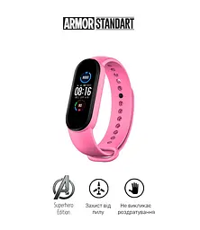 Ремінець ArmorStandart Superhero Edition для Xiaomi Mi Band 7/6/5 Wonder Woman Pink (ARM57070) - мініатюра 2
