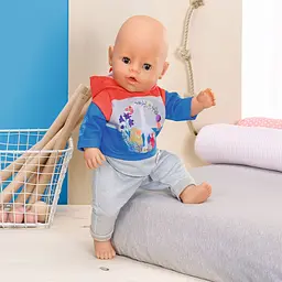 Набір одягу для ляльки Baby Born Zapf Трендовий спортивний костюм блакитний (826980-2) - мініатюра 4