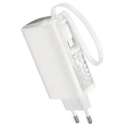 Портативний ЗП Power Bank Hoco J148 Handy PD20W with cable 5000 mAh White - мініатюра 2