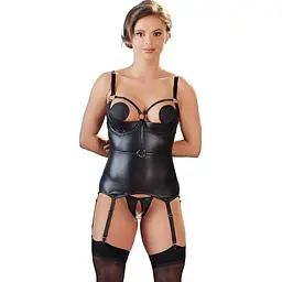 Комплект Cottelli Collection Bondage Cami Suspender XL чорний