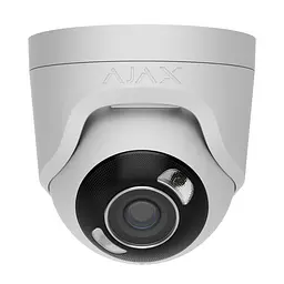 IP-відеокамера 8Mp Ajax TurretCam HL (8 Mp/2.8 mm) White f=2.8mm, ІЧ+LED-підсвічування, з мікрофоном (26-00671)