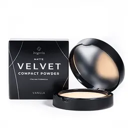 Пудра для обличчя Bogenia Velvet компактна матуюча №105 Vanilla Ванильно-бежева