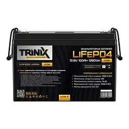 Акумуляторна батарея літій-залізо-фосфатна 12.8В 100А*год Trinix TLFP-12100 Ultra LiFePO4 з Bluetooth (Black) (44-00085) - мініатюра 3
