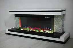 Електричний камін трьохсторонній Binelli Long 3D Bluetooth звук потріскування дров 1500Вт (10081650) - мініатюра 9