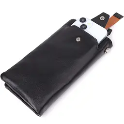 Жіночий шкіряний гаманець-клатч із відділенням під телефон ST Leather 20х10,5х3 см acs0029657 - мініатюра 7