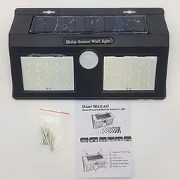 Світильник акумуляторний з датчиком руху та сонячною батареєю PIR CDS 40 SMD чорний - мініатюра 6