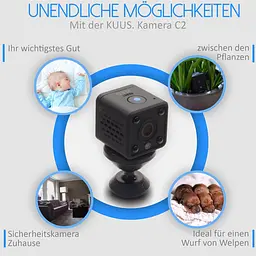 Компактна WiFi камера KUUS C2 з виявленням руху та відеозаписом - мініатюра 9