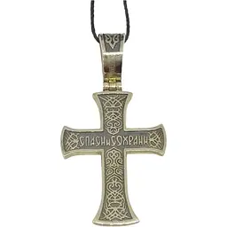 Золотий хрестик Харківська ювелірна фабрика. Розп'яття Христа. 11537-ЧЕВРО