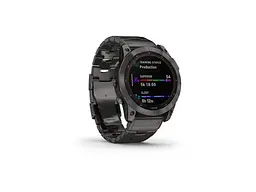 Смарт-годинник Garmin Fenix 7X Sapphire Solar C. Grey DLC Titanium w. Carbon Grey DLC Vented T. Band (010-02541-27) - мініатюра 10