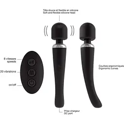 Потужний вібромасажер Dorcel Megawand Black перезаряджається 160 режимів - мініатюра 4