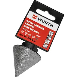 Фреза алмазна Wurth Hard ceramic конічна 2-38 мм, M14 (1457450238)