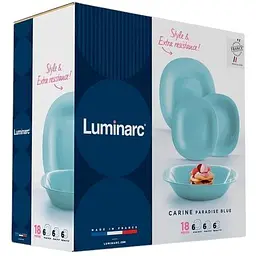 Сервіз Luminarc Carine Paradise Blue 18 предметів (V6222) - мініатюра 2