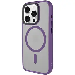 TPU+PC чохол Metal Buttons with MagSafe для Apple iPhone 16 Pro Max (6.9) Темно-фіолетовий / Dark Purple