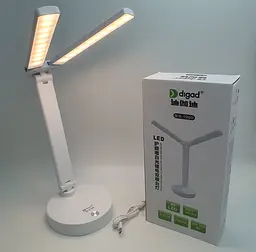 Настільна LED-лампа з 2 рухомими плафонами 30 см сенсорна світлодіодна 5 W акумуляторна (знімні 2 × 18650 6000 mAh) 3000–6000 K Digad 1960 - мініатюра 5