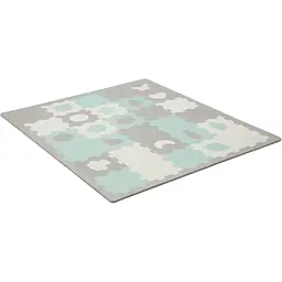 Килимок-пазл Kinderkraft Luno Shapes Mint 30 елементів (KPLUSH00MIN0000) - мініатюра 2