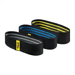 Резинка для фітнесу та спорту 4FIZJO із тканини Hip Band 3 шт 4FJ0072 (P-5907739310811) - мініатюра 1