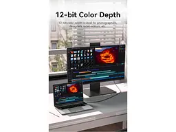 Кабель Vention Embrace the Brilliance of 8K USB-C - HDMI v2.1 1.8м Black (CRCBAC) - мініатюра 7
