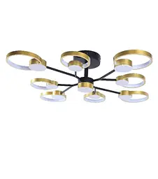 Люстра світлодіодна акрилова Sirius Ш 1313/9 Black+Gold - мініатюра 2
