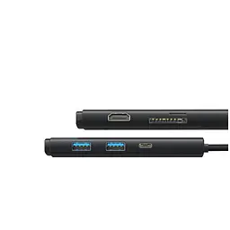 USB-хаб Baseus Lite Series 6-Port Type-C HUB Docking Station (Type-C to HDMI+USB3.0*2+Type-C Data+SD/TF) Black (WKQX050001) - мініатюра 3