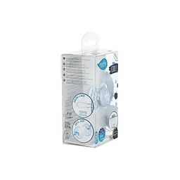 Пустушка Nuvita 7065 Air55 Cool симетрична 0m+ зірка блакитна NV7065BS - мініатюра 4