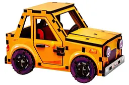 Конструктор дерев'яний Puz-00958 "Turbo Car" в кульку PuzzleOK - мініатюра 3