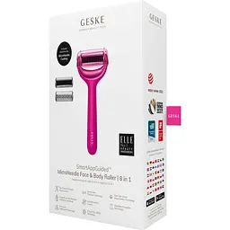 Електронний ролик для обличчя та тіла з мікроголками GESKE MicroNeedle Face & Body Roller 8 в 1 бузковий - мініатюра 5