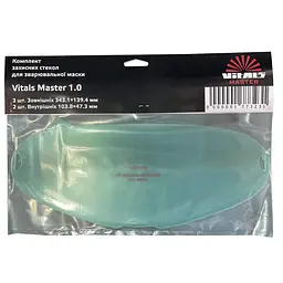 Комплект захисного скла для маски зварювальника Vitals Master 1.0 (177323) - мініатюра 2