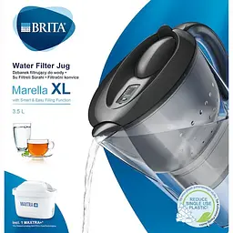 Фільтр-глечик Brita Marella XL Memo MX+ графіт 3.5 л (1040412) - мініатюра 3