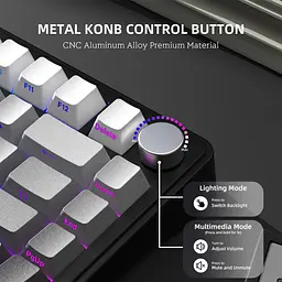 Бездротова клавіатура ATTACK Shark X85 Grey 75% | RGB підсвітка | бокове гравіювання - мініатюра 2