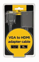 Перехідник Cablexpert VGA-HDMI, со звуком, 0.15м, черний (A-VGA-HDMI-01) - мініатюра 5
