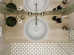 Умивальник Miraggio SIENA (0000752) Miramarble, Глянцевий, Врізний, Білий - мініатюра 8