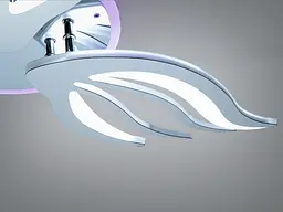 LED люстра для спальні та вітальні Diasha 2527/3HR LED 3color хром 70 см 52W з пультом - мініатюра 5
