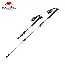 Трекінгова палиця 3-сек. Naturehike Women 6061 AL NH17D001-Z, 57-120 см, алюміній, зелена