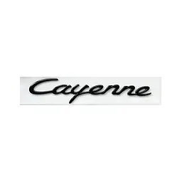 Емблема напис Cayenne для Porsche 175х35мм чорна ГЛЯНЦЮВА пластик (на скотчі)