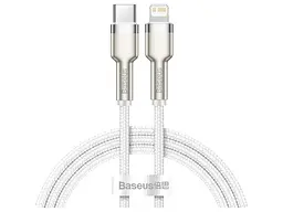 Кабель BASEUS Lightning to USB Type-C Cafule Metal Data Cable PD 2m White (CATLJK-B02)