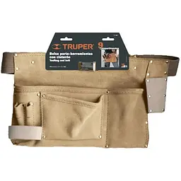 Пояс столяра Truper Шкіра 9 кишень 39х25 см (POHE-9C)