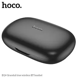 Навушники Hoco EQ4 Graceful TWS headset | BT5.3, 500mAh, 12h | black - мініатюра 4